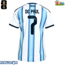 Argentina Rodrigo De Paul #7 Hjemmedrakt Dame VM 2026 Kortermet